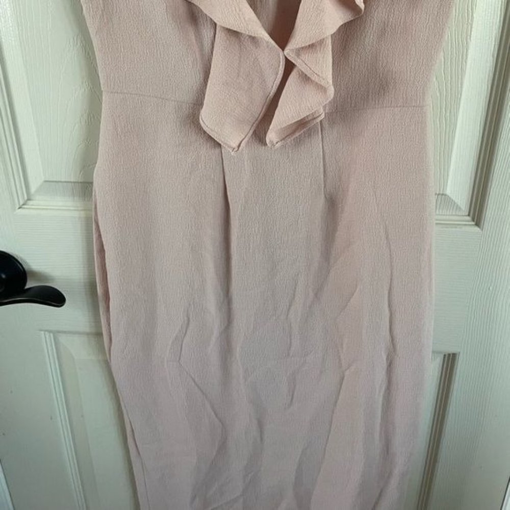 NWOT ASOS Pink Ruffle V Front Dress, Women’s Size 4 - Picture 2 of 16